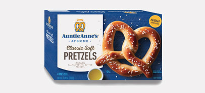 A box of classic soft pretzels