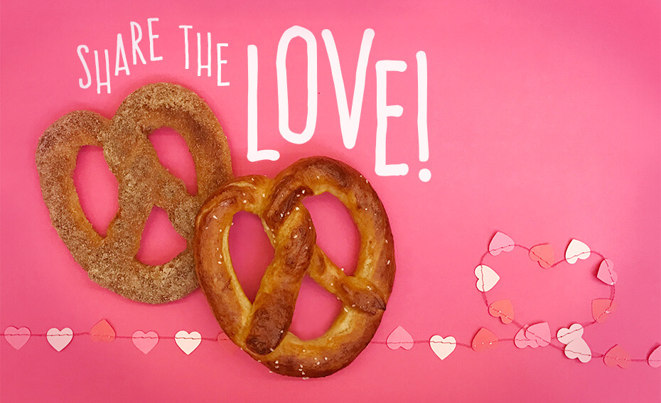 Valentine's Heart Shaped Pretzels